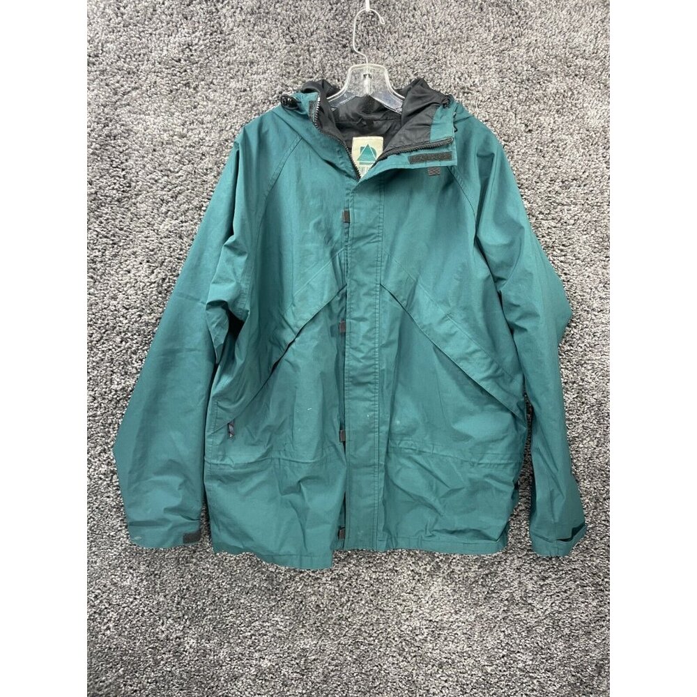 Vintage Alpine Design Hicking Jackets Men's L Teal Blue Gore Tex Water Resistant
